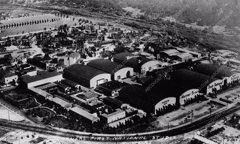 historic Hollywood Los Angeles First National Studios aerial shot 6315-23