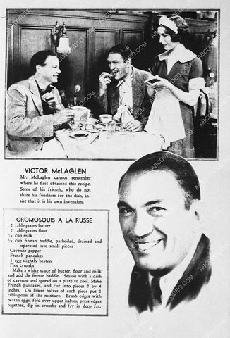 Victor McLaglen shares favorite recipe for Cromosquis A La Russe 6482-03