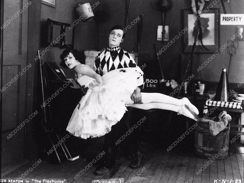 Buster Keaton spanking Virginia Fox silent short The Playhouse 6486-35