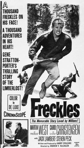 ad slick Martin West film Freckles 6504-31