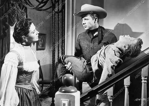 Audie Murphy Gia Scala Eddie Little western film Ride a Crooked Trail 6522-03