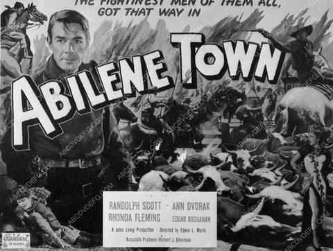 ad slick Randolph Scott film Abilene Town 6549-30