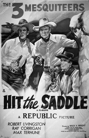 ad slick Robert Livingston Ray Corrigan Max Terhune film Hit the Saddle 6774-09