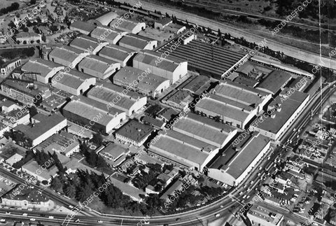 historic Los Angeles Hollywood Warner Brothers Studios aerial shot 6831-11