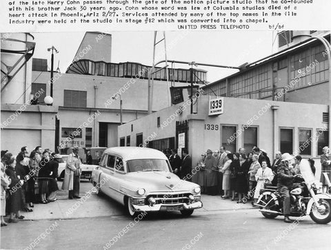 Harry Cohn funeral procession leaving Columbia Studios 6831-13