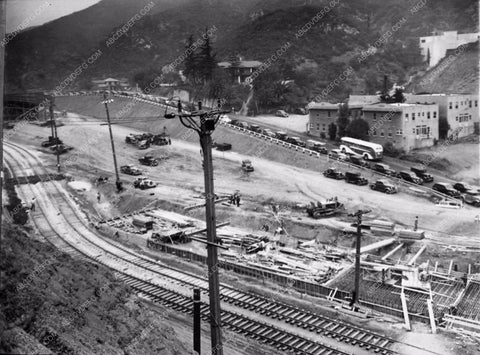 historic Los Angeles Cahuenga Pass being built Hollywood to Valley 6863-33