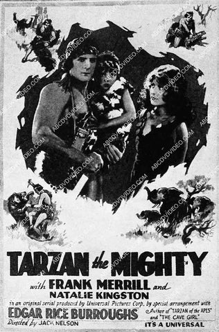 ad slick Frank Merrill, Natalie Kingston film Tarzan the Mighty 6877-016