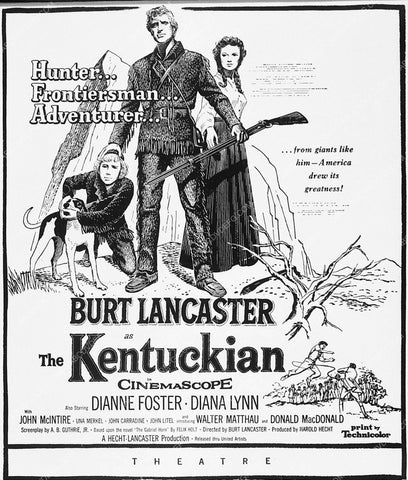 ad slick Burt Lancaster The Kentuckian 6889-01