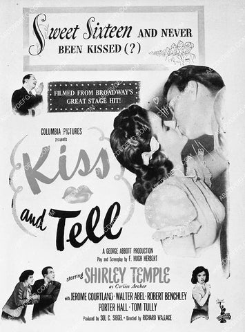 ad slick Shirley Temple film Kiss and Tell 6928-01