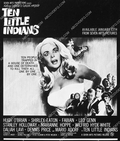 ad slick Shirley Eaton film Ten Little Indians 6950-01