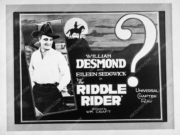 William Desmond silent film The Riddle Rider 6969-31 – ABCDVDVIDEO