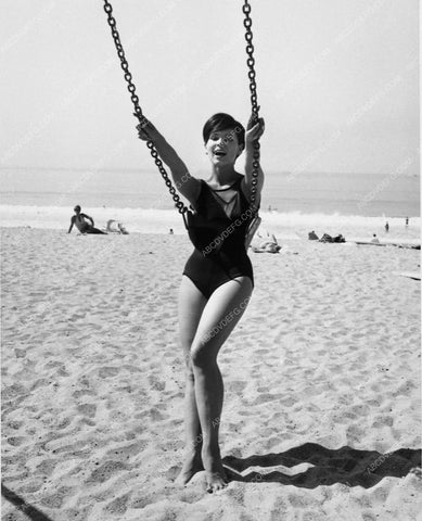 shapely Yvonne Craig barefoot in the sand 7316-33