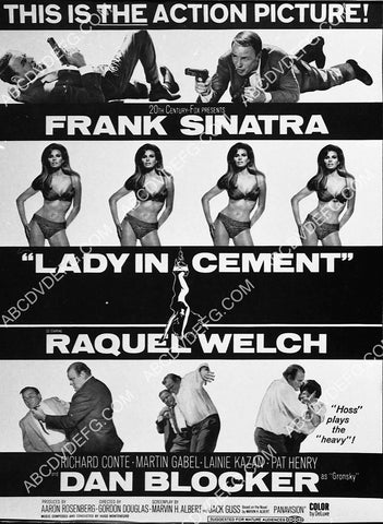 ad slick Raquel Welch Frank Sinatra film Lady in Cement 7356-06