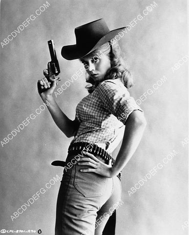 sexy Jane Fonda w her six shooter film Cat Ballou 7356-35
