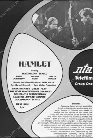 ad slick Maximilian Schell film Hamlet 7368-01