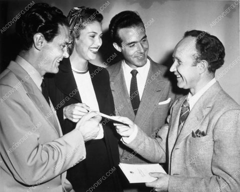 Loretta Young Ricardo Montalban others behind the scenes 7368-14