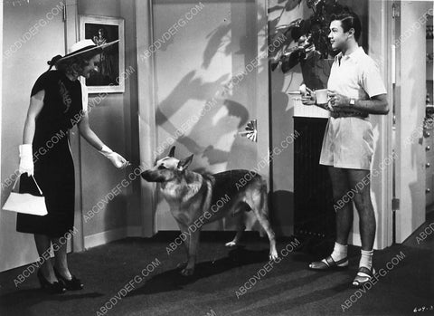 Virginia Mayo a dog Turhan Bey film Out of the Blue 7561-29
