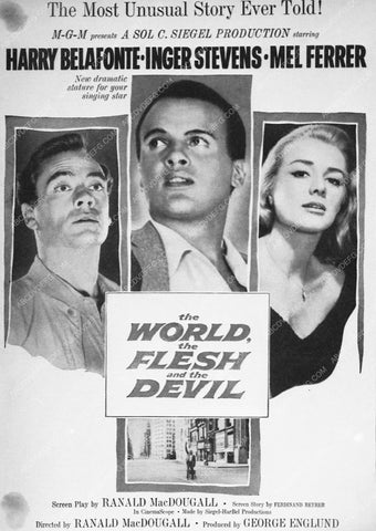 ad slick Harry Belafonte Inger Stevens The World The Flesh and the Devil 7600-05