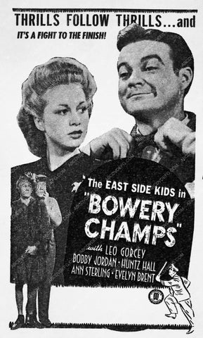 Leo Gorcey and Bowery Boys ad slick Bowery Champs 7704-01