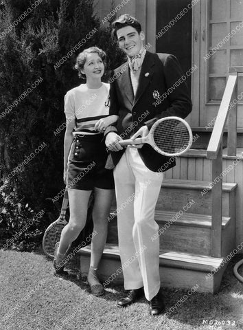 Hedda Hopper and son William Hopper ready for tennis 7750-12