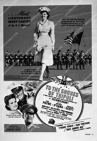 John Payne Maureen O'Hara film To the Shores of Tripoli 7750-36