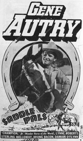 ad slick Gene Autry film Saddle Pals 7763-21