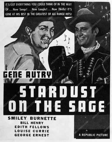 ad slick Gene Autry film Stardust on the Sage 7763-22