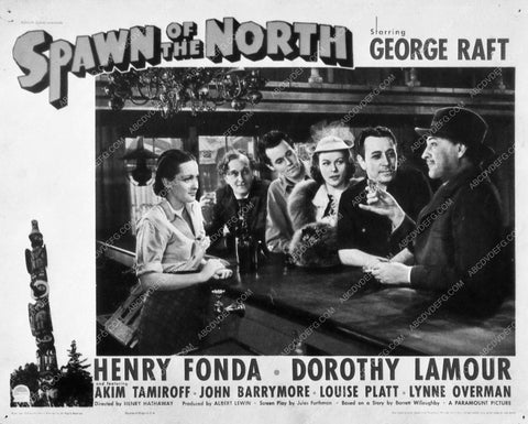 ad slick Henry Fonda Dorothy Lamour Spawn of the North 7883-35