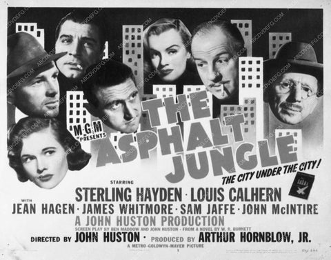 ad slick Marilyn Monroe Sterling Hayden Jean Hagen The Asphalt Jungle 8129-13