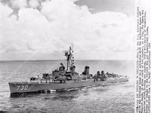 U.S. Navy Destroyer collides with another ship Long Beach Ca 81bx01-278