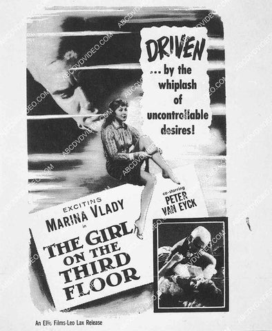 ad slick Marina Vlady film The Girl on the Third Floor 8240-21