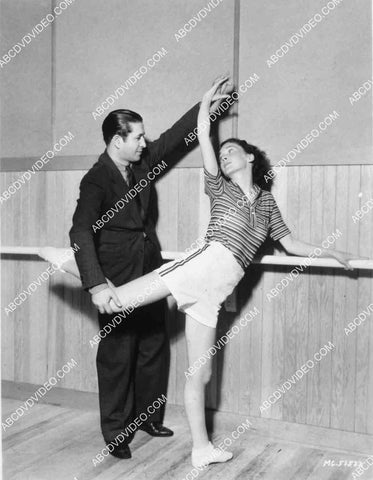 candid Maureen O'Sullivan getting dance lessons at MGM 8245-27