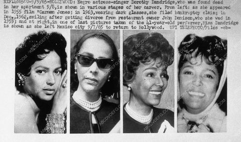 news photo Dorothy Dandridge various shots death notice 8610-10