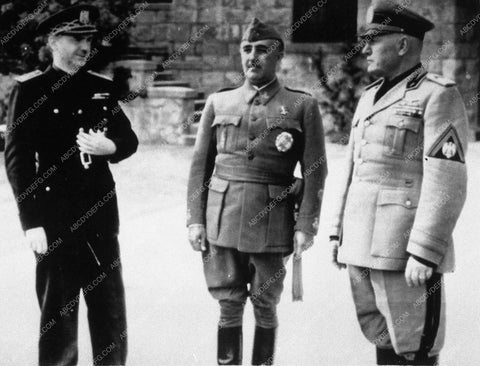 political photo Mussolini General Franco 8610-12