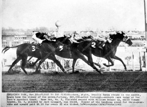 horse racing NY Aqueduct race track and Gyro wins 8658-38