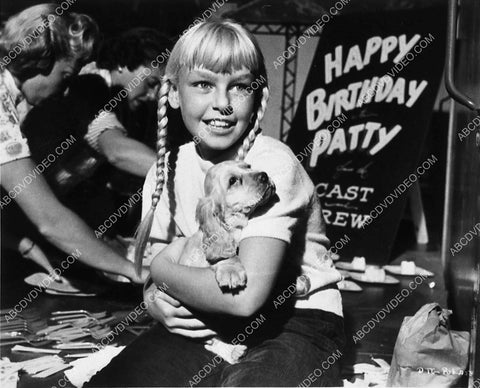 Patty McCormack and her dog celebrates birthday on set 8730-07