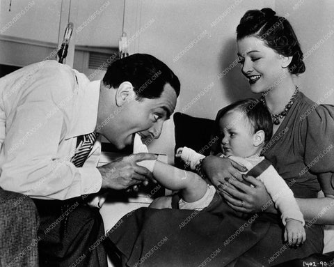 William Powell Myrna Loy and baby film Song of the Thin Man 8898-30