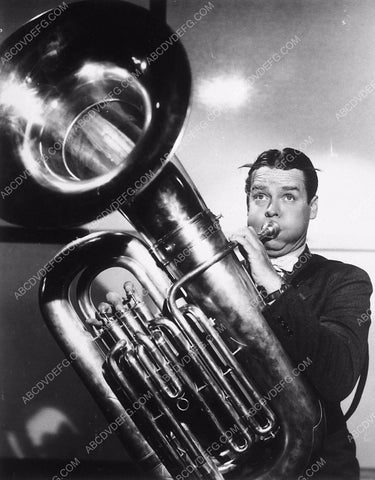 Arthur Lake blowing a gasket and the tuba at the same time Blondie film series 8969-15