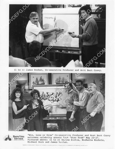 James Doohan Marina Sirtis Nichelle Nichols Michael Dorn Bert Convy TV Win Lose or Draw 8B11-006