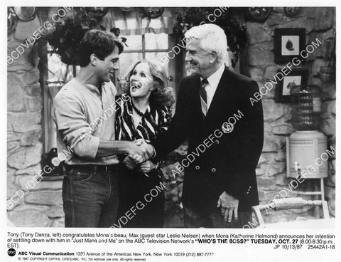 Leslie Nielsen Tony Danza Katherine Helmond TV Who's the Boss 8B11-064