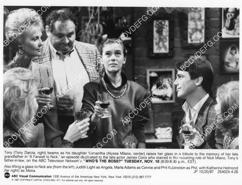 Marla Adams Phil Rubinstein Alyssa Milano Tony Danza TV Who's the Boss 8B11-082