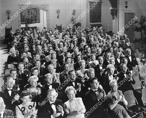 Gene Lockhart Spring Byington Loren Tindall and crowd film Meet Me on Broadway 8B11-320