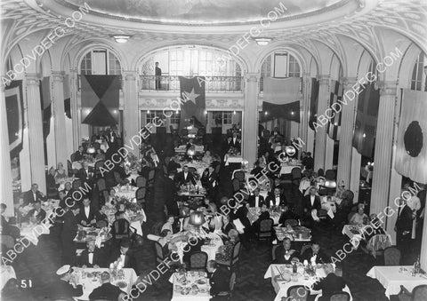 Anna Sten and friends at some big dinner party 8B11-718