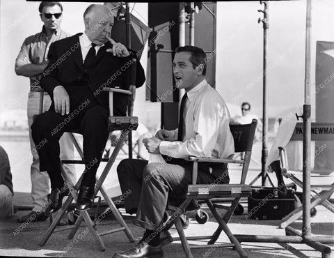 Paul Newman Alfred Hitchcock behind scenes The Torn Curtain 8b03-195