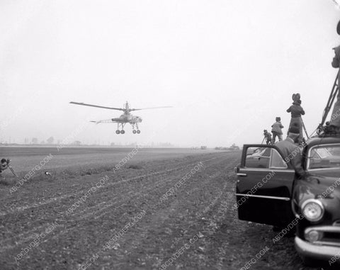 Howard Hughes tests new crane helicopter & airplane 8b03-262