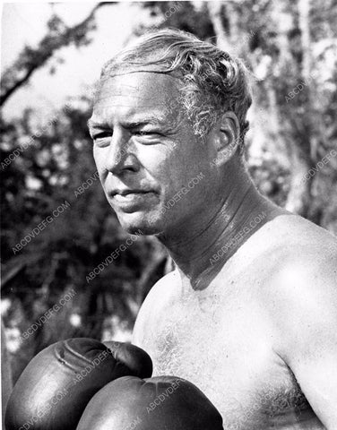 shirtless George Kennedy sports boxing gloves 8b03-413