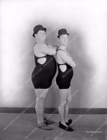 Stan Laurel Oliver Hardy portrait in swimwear 8b03-453