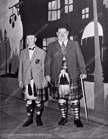Stan Laurel Oliver Hardy visit Edinburgh or Glasgow Scotland 8b03-491