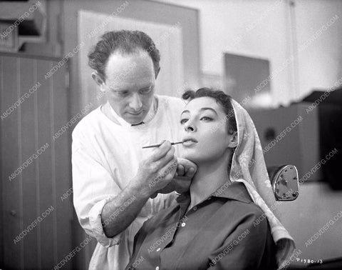 Rita Gam in makeup chair Republic Studios film Magic Fire 8b03-667