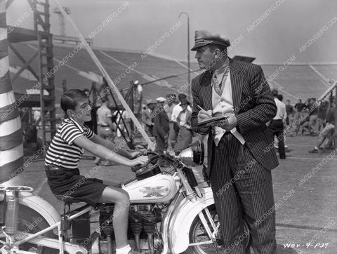 Victor McLaglen visited by son andrew Harley Davidson Indian 8b03-892